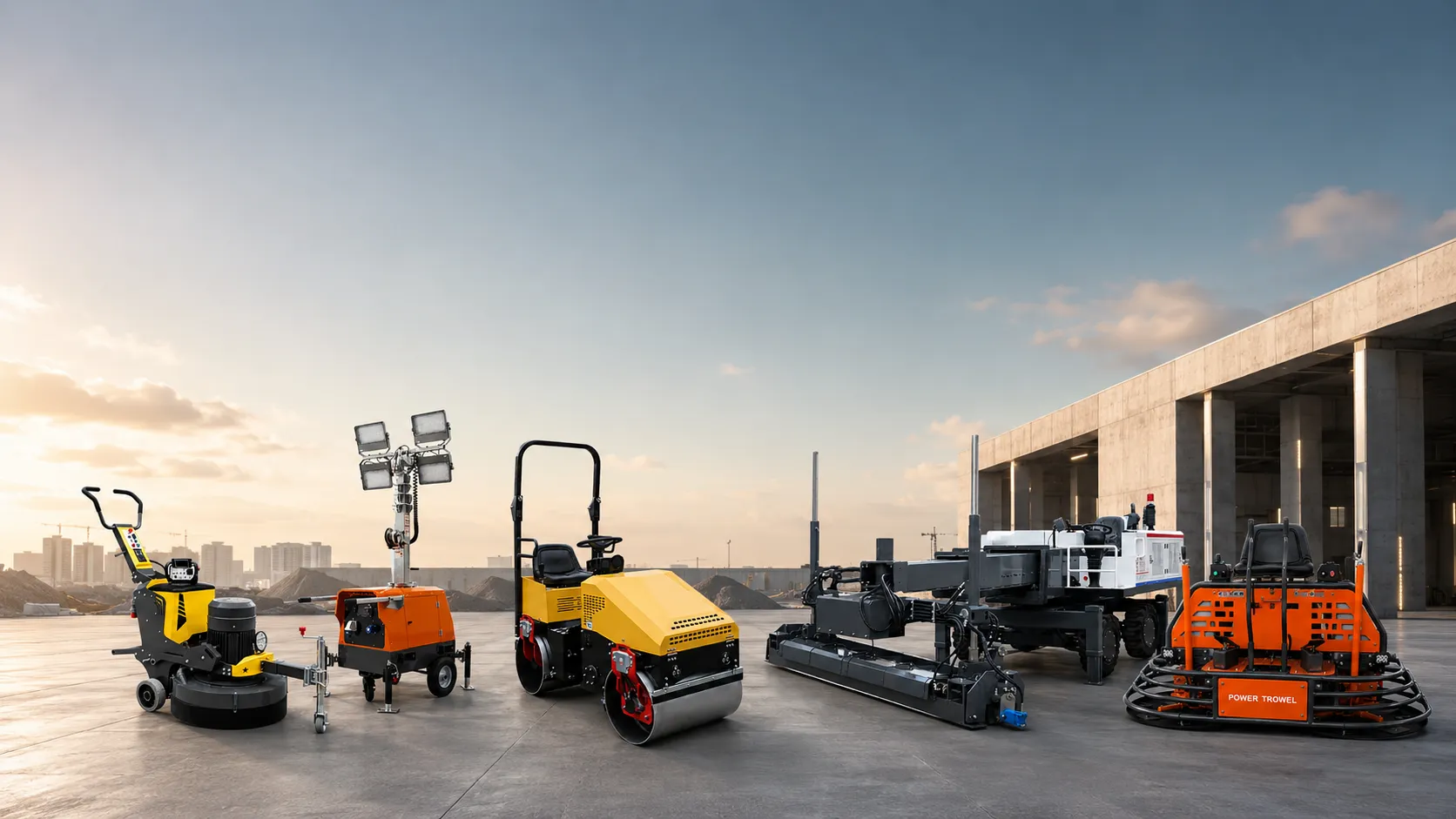 IDEAL construction machinery range shown on the company homepage